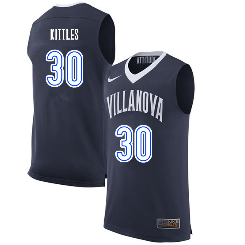 Men #30 Kerry Kittles Villanova Wildcats College Basketball Jerseys-Navy - Click Image to Close